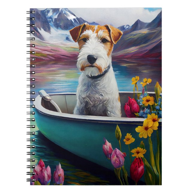Cuaderno Wirefox Terrier en un remo: Una aventura panorámic (Frente)