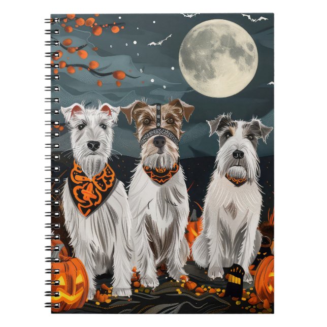 Cuaderno Wirefox Terrier Halloween Spooky (Frente)