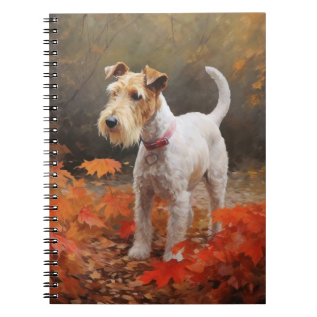 Cuaderno Wirefox Terrier se inspira en las hojas de otoño (Frente)