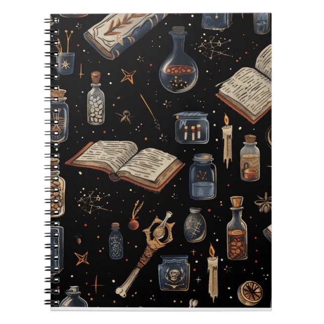 Cuaderno Witchcraft Potion Pattern – Halloween Magic (Frente)