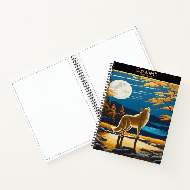 Cuaderno Wolf aulló en la noche de la luna (Interior)