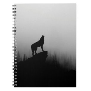 Cuaderno Wolf gritando en la luna