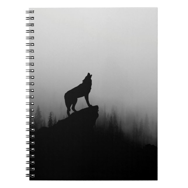 Cuaderno Wolf gritando en la luna (Frente)