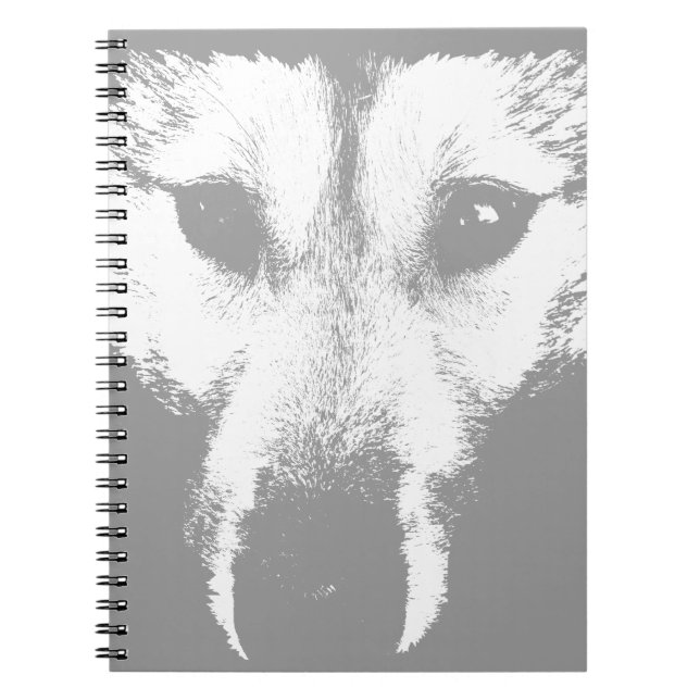 Cuaderno Wolf Pup Notebook Siberian Husky Pup Journal Book (Frente)