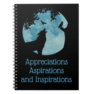 Cuaderno Wolf, Raven Owl y Moon Apreciation Journal