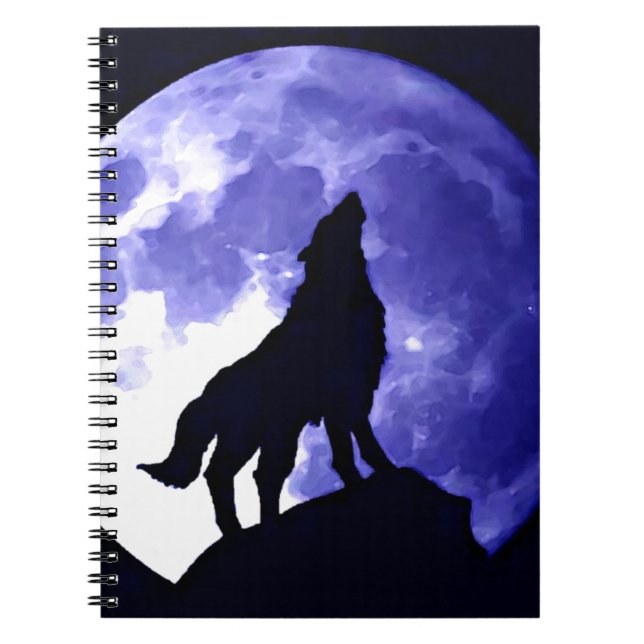 Cuaderno Wolf Silhouette y Full Moon (Frente)