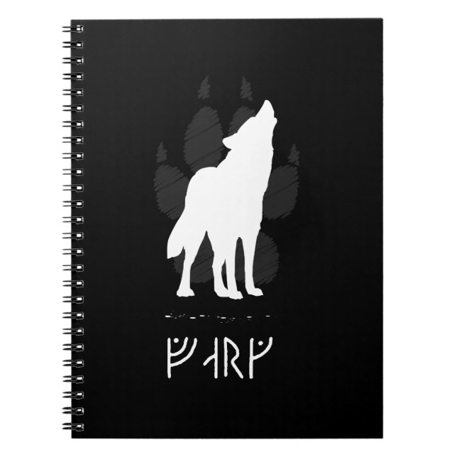 Cuaderno Wolf with viking runes (Frente)
