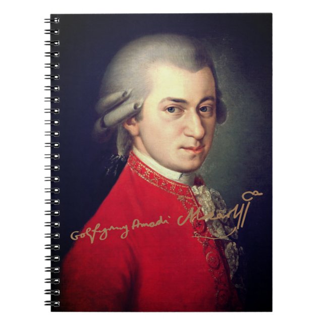 Cuaderno Wolfgang Amadeus Mozart 1819 with signature (Frente)