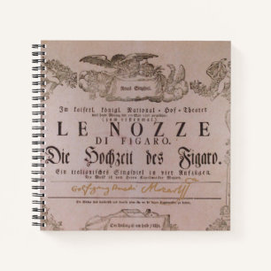 Cuaderno Wolfgang Amadeus Mozart con la firma Figaro