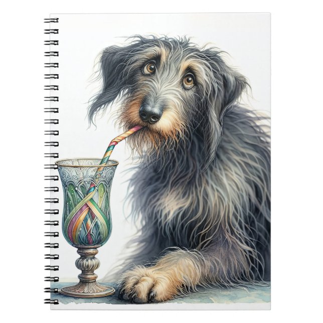 Cuaderno Wolfhound Irlandés Con Soda (Frente)