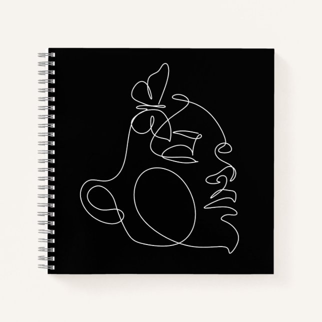Cuaderno Woman Face Line Art (Anverso)