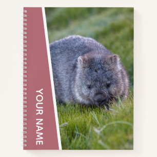Cuaderno Wombat Australia Animal Adorable, Rosa Dorado