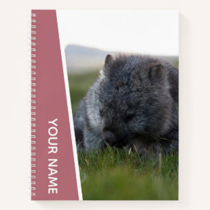 Cuaderno Wombat Australia come animales, oro Rosa