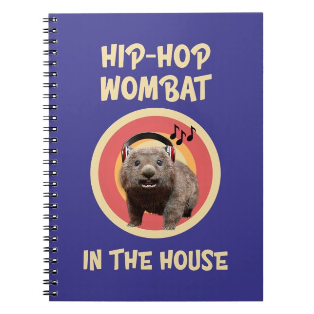 Cuaderno Wombat divertido de Hip-hop en la casa (Frente)