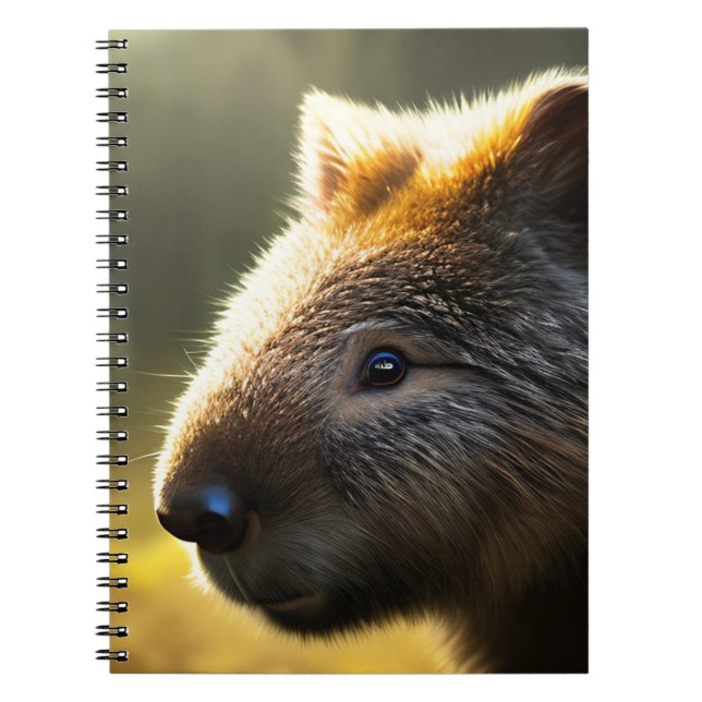 Cuaderno Wombat joven australiano, bloc de notas (Frente)