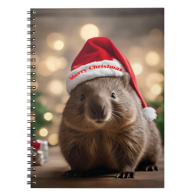Cuaderno "Wombat Wonderland: Una noche de Navidades acogedo (Frente)