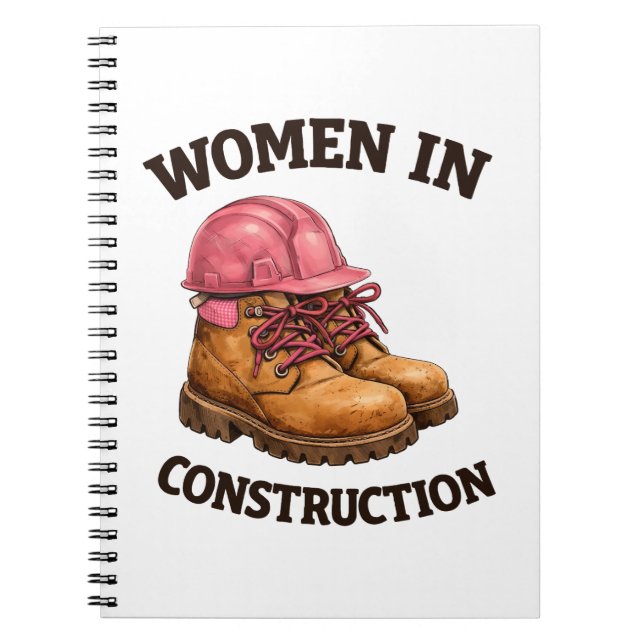 Cuaderno Women in Construction Work Boots and Hard Hat (Frente)