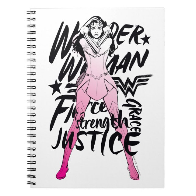 Cuaderno Wonder Woman Brush Typography Art (Frente)
