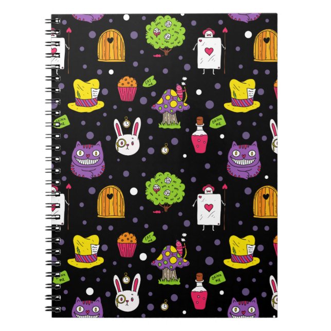 Cuaderno Wonderland negro (Frente)