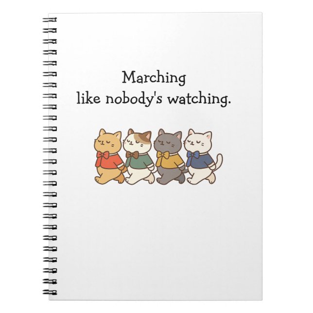 Cuaderno Wonky Zoo Marching Cats Spiral Photo Notebook (Frente)