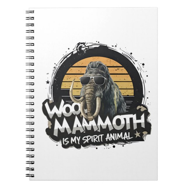 Cuaderno Woo Mammoth Is My Spirit Animal Art (Frente)