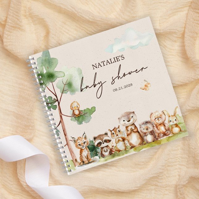 Cuaderno Woodland Animals Boho Baby Shower (Subido por el creador)