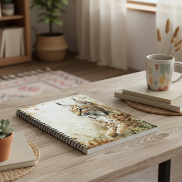 Cuaderno Woodland Lynx Wildlife Nature