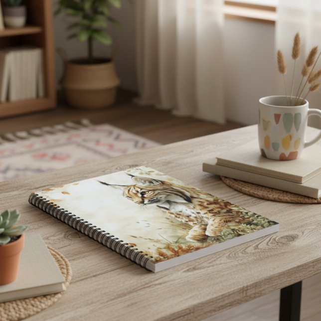 Cuaderno Woodland Lynx Wildlife Nature (Subido por el creador)