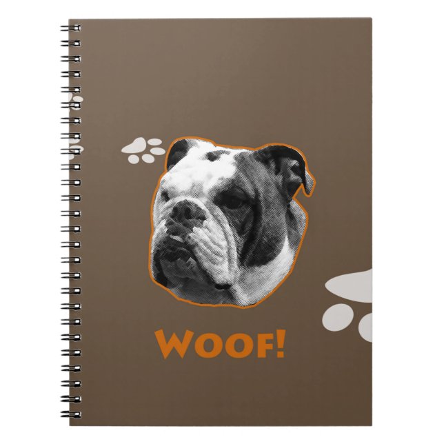 Cuaderno Woof, Bulldog inglés (Frente)