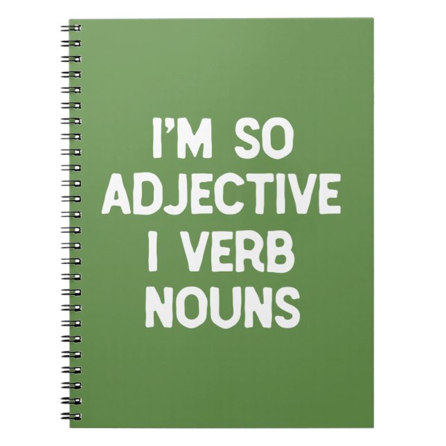 Cuaderno Word Nerd Funny English Language Humor Wordplay (Frente)