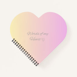 Cuaderno "words of my heart",Spiral Notebook