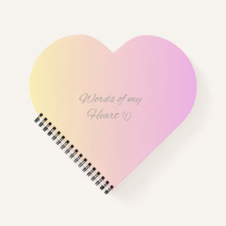 Cuaderno "words of my heart",Spiral Notebook