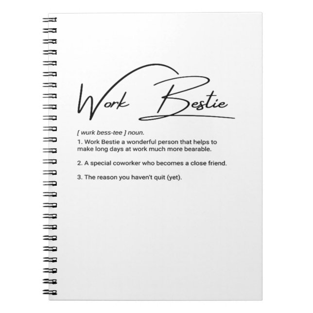 Cuaderno Work Bestie Funny Coworker & Colleague Classic (Frente)