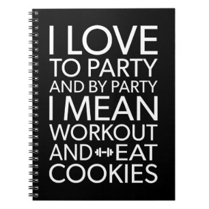 Cuaderno Workout and Eat Cookies - Gimnasio de Novedad dive