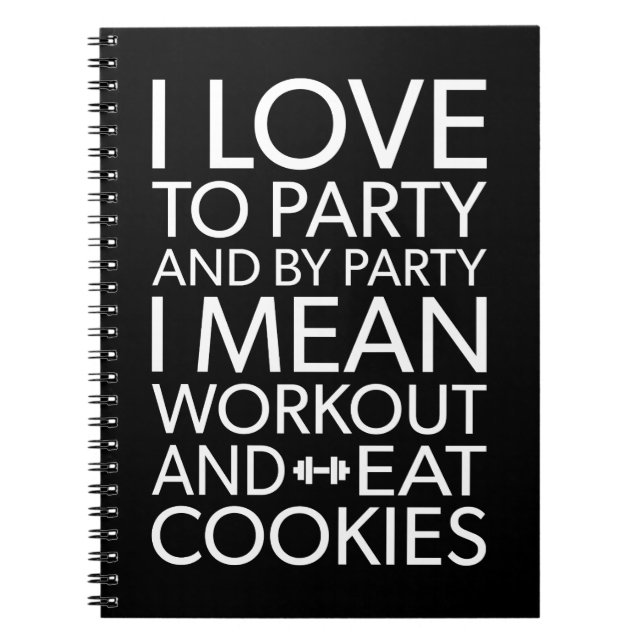 Cuaderno Workout and Eat Cookies - Gimnasio de Novedad dive (Frente)