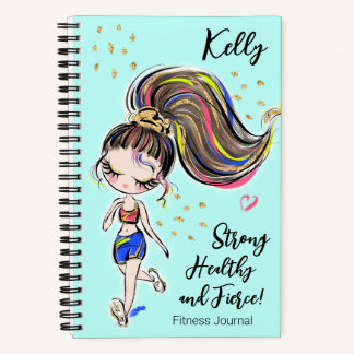 Cuaderno Workout Fitness Journal, sólido, saludable y fuert