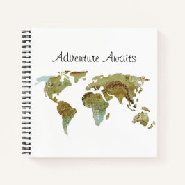 Cuaderno World Map Adventure Awath Travel