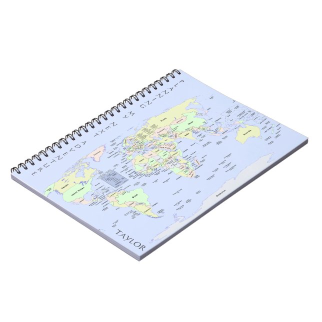 Cuaderno World Map - Planning My Next Adventure - Custom (Lado Izquierdo)