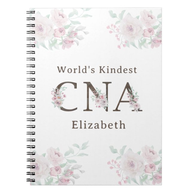 Cuaderno World’s Kindest CNA Floral (Frente)