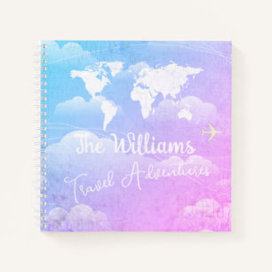 Cuaderno World Travel Adventures Sky Blue Clouds