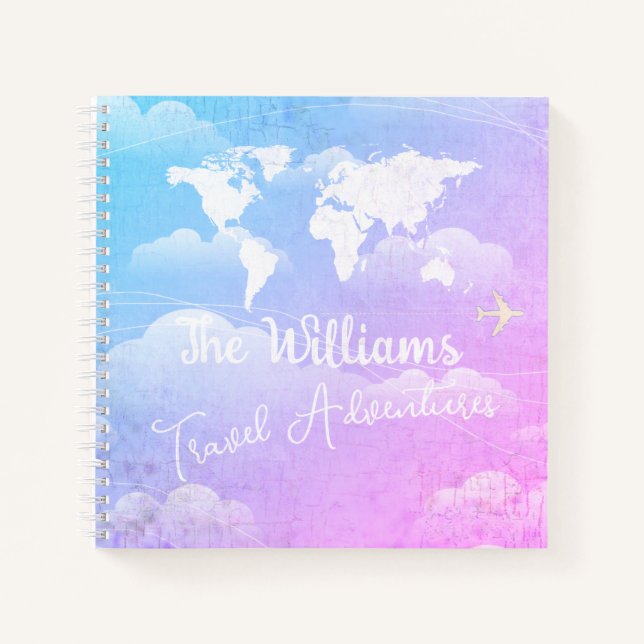Cuaderno World Travel Adventures Sky Blue Clouds (Anverso)