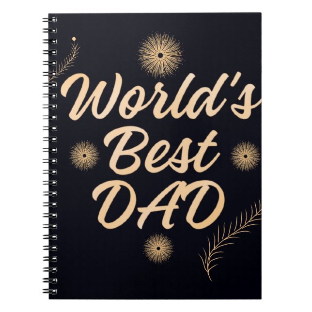 Cuaderno World's Best Dad  Simple Typography Fathers (Frente)