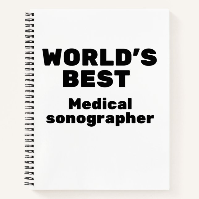 Cuaderno World's Best Medical Sonographer (Anverso)