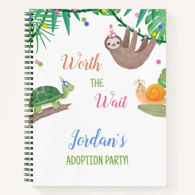 Cuaderno Worth the Wait Adopción Fiesta Guest book (Anverso)