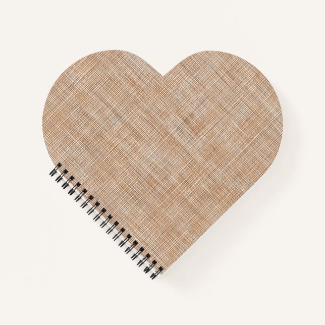 Cuaderno Woven Linen Fabric Texture in Warm Natural Beige (Anverso)