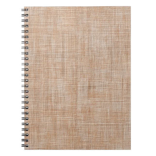 Cuaderno Woven Linen Fabric Texture in Warm Natural Beige (Frente)