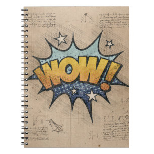 Cuaderno WOW! Historieta vintage libro Steampunk Pop Art