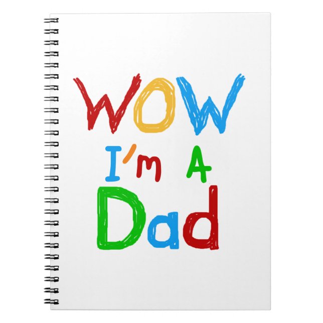 Cuaderno WOW, soy papa de camisetas y GIfts (Frente)