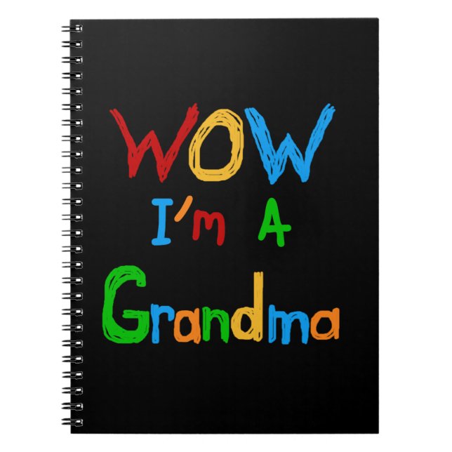 Cuaderno WOW, soy una abuela con camisetas y regalos (Frente)