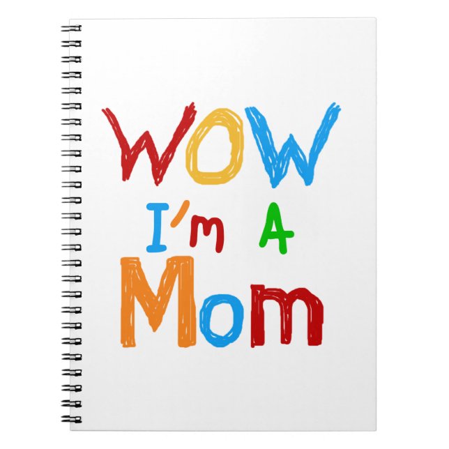 Cuaderno WOW, soy una madre camiseta y GIfts (Frente)